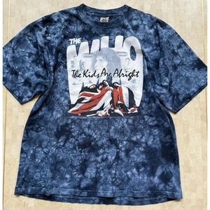 Vintage The Who Mens T-Shirt Size‎ XXL Liquid Blue Tie Dye The Kids Are Alright